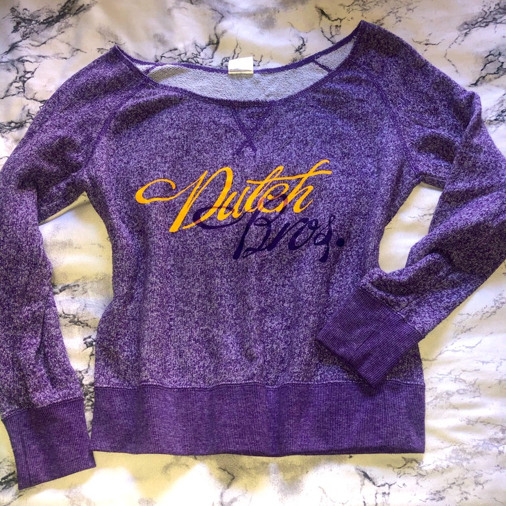 💙Dutch Bros Off-the-shoulder Sweater Small